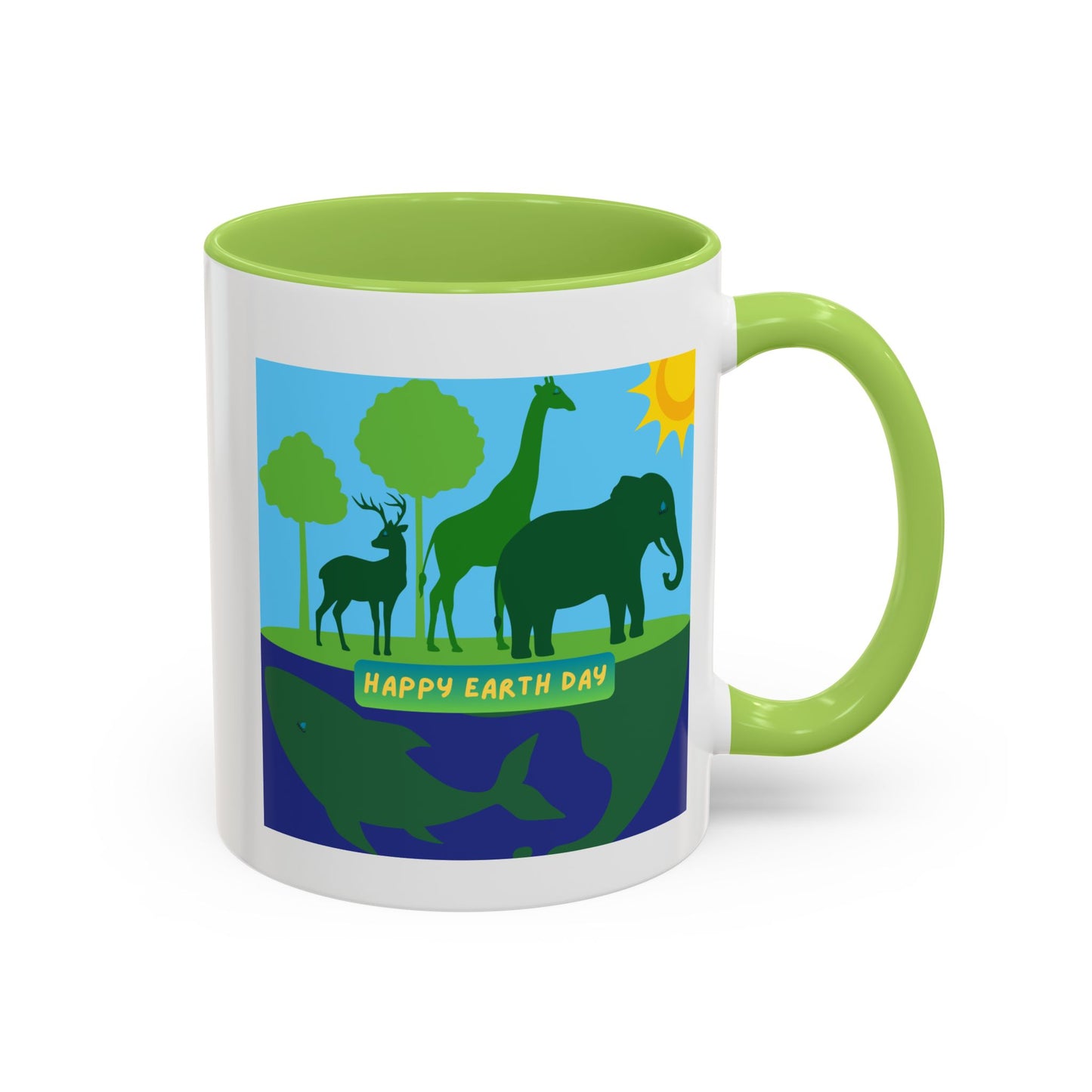 Earth Day Animals Coffee Mug — Eco Accent Mug