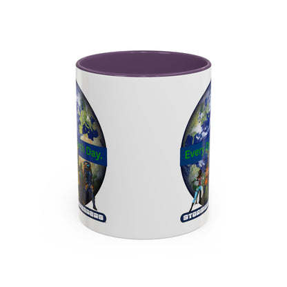 Earth Day Coffee Mug — “Every Day is Earth Day with the Stormwater Defenders” Eco Defender Accent Mug