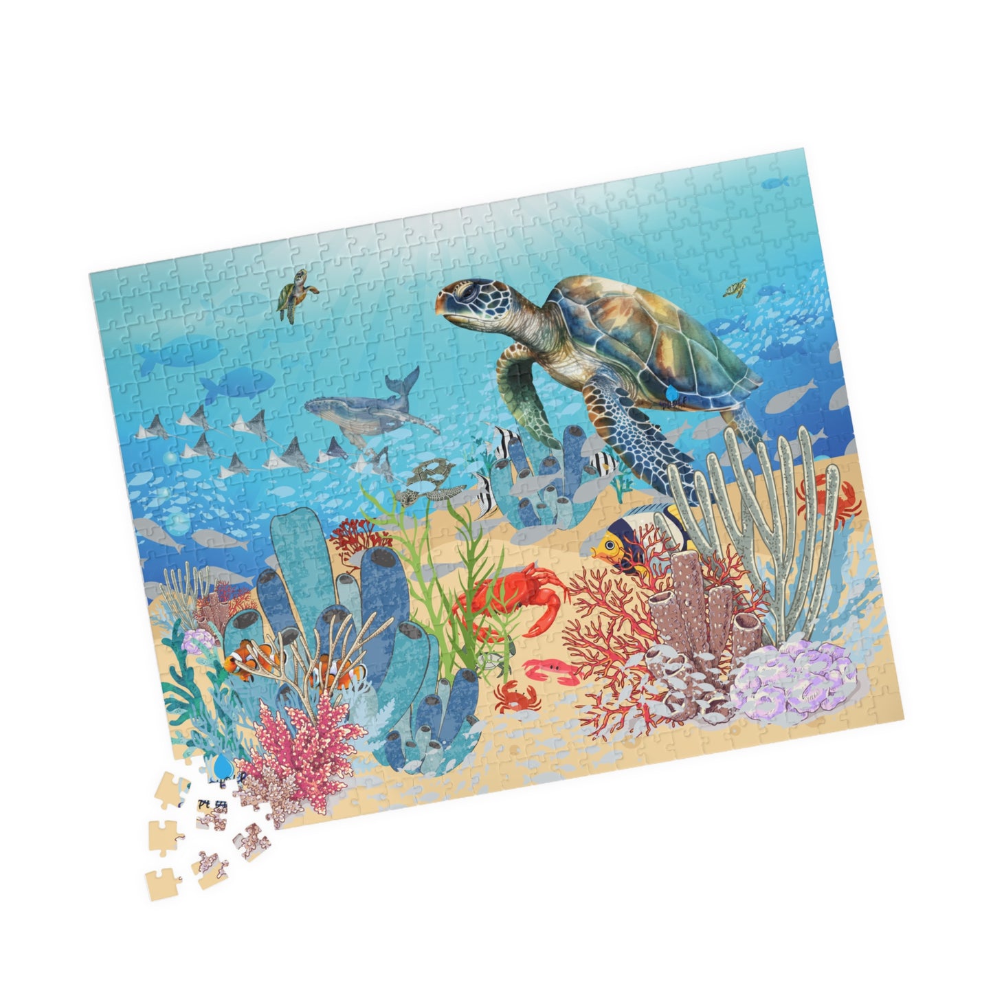 Sea Turtle Reef Jigsaw Puzzle — Ocean Wildlife Puzzle (110, 252, 520 pcs)