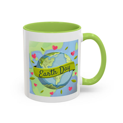 Earth Day Hearts Coffee Mug — Eco Accent Mug