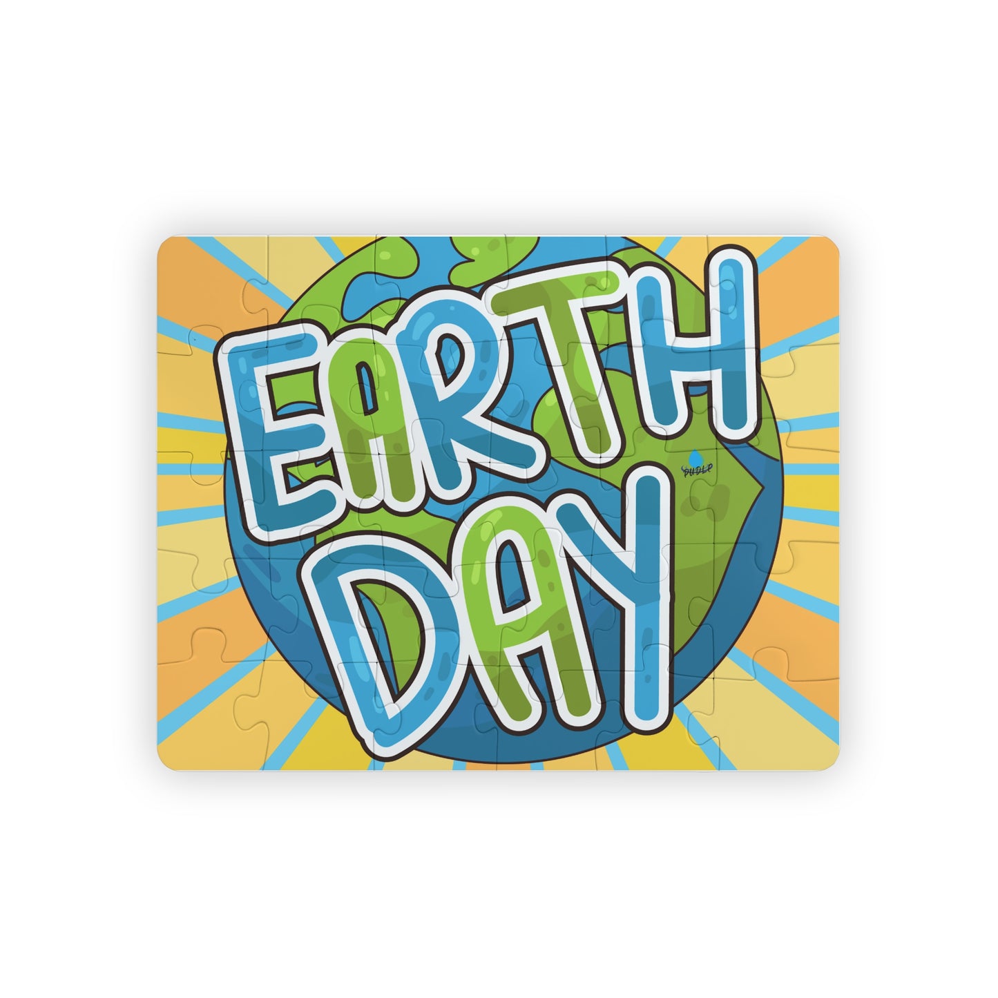 Earth Day Sunburst Kids Puzzle — 30-Piece Educational Jigsaw for Children