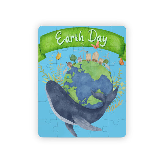 Earth Day Whale Kids Puzzle — 30-Piece Educational Jigsaw for Children