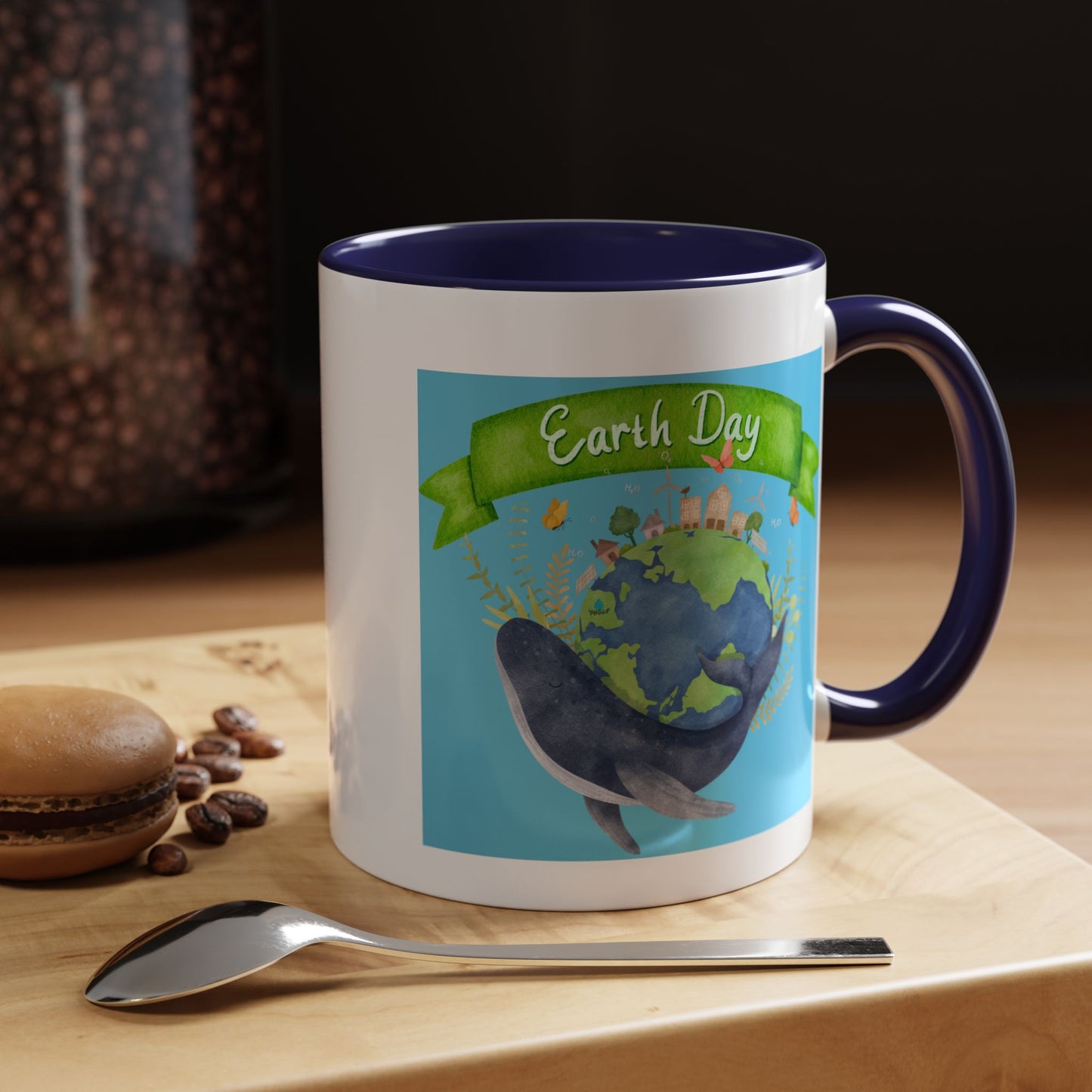 Earth Day Whale Coffee Mug — Eco Accent Mug