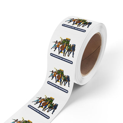 Stormwater Defenders Sticker Label Rolls - Fun Comic-Style Labels for Community Outreach, Teams, and Classroom Education