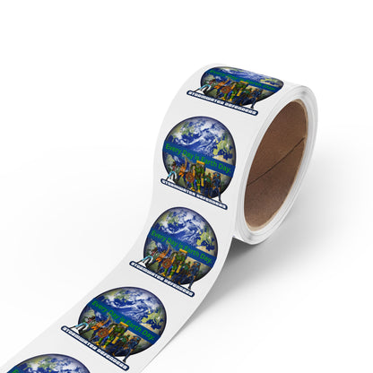 Every Day is Earth Day Stormwater Defenders Square Sticker Roll — "Happy Earth Day" Eco Celebration Labels