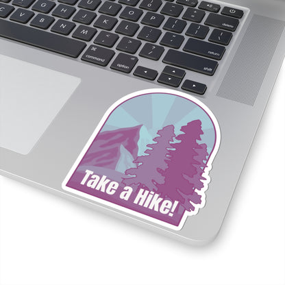 Take a Hike! (purple) - Kiss-Cut Stickers - Perfect for Outdoor Enthusiasts and Nature Lovers
