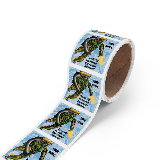 VAX Says Thank you for Being a Stormwater Defender! Square Sticker Roll — "Happy Earth Day" Eco Celebration Labels