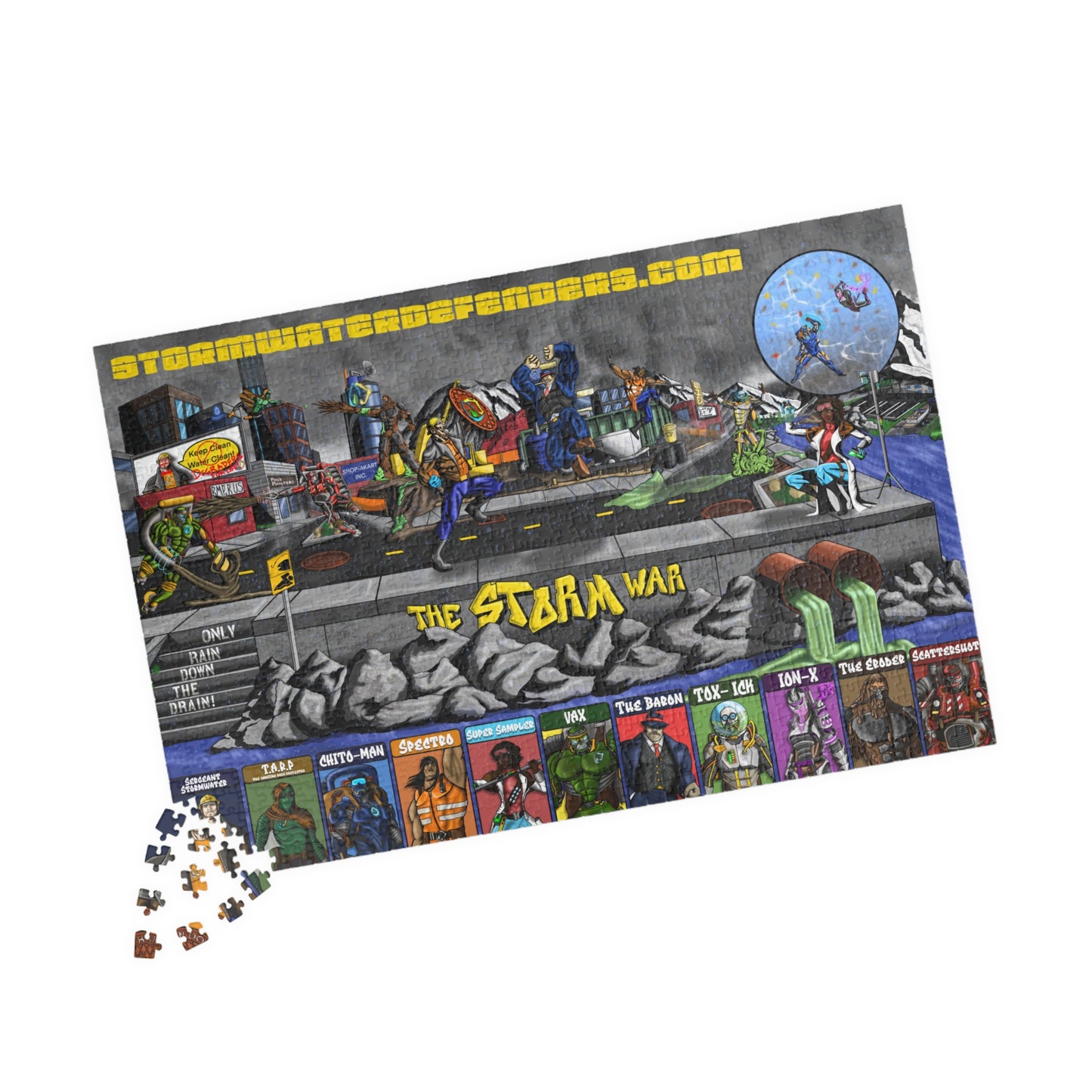 Stormwater Defenders Puzzle — The Storm War Illustrated Jigsaw (1014 pcs)