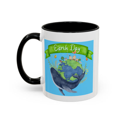 Earth Day Whale Coffee Mug — Eco Accent Mug