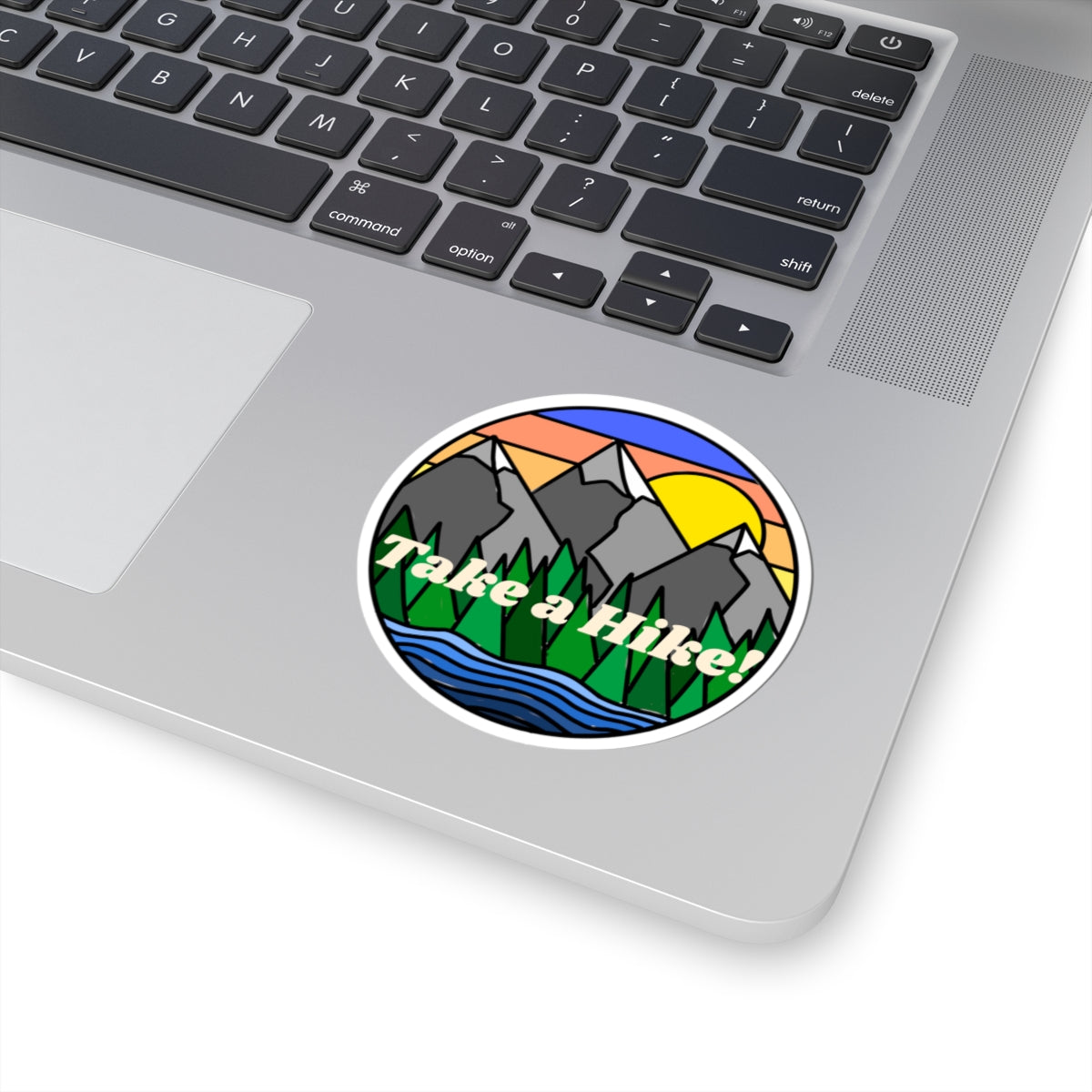 Take a Hike! (stained glass graphic) - Kiss-Cut Stickers - Perfect for Outdoor Enthusiasts and Nature Lovers