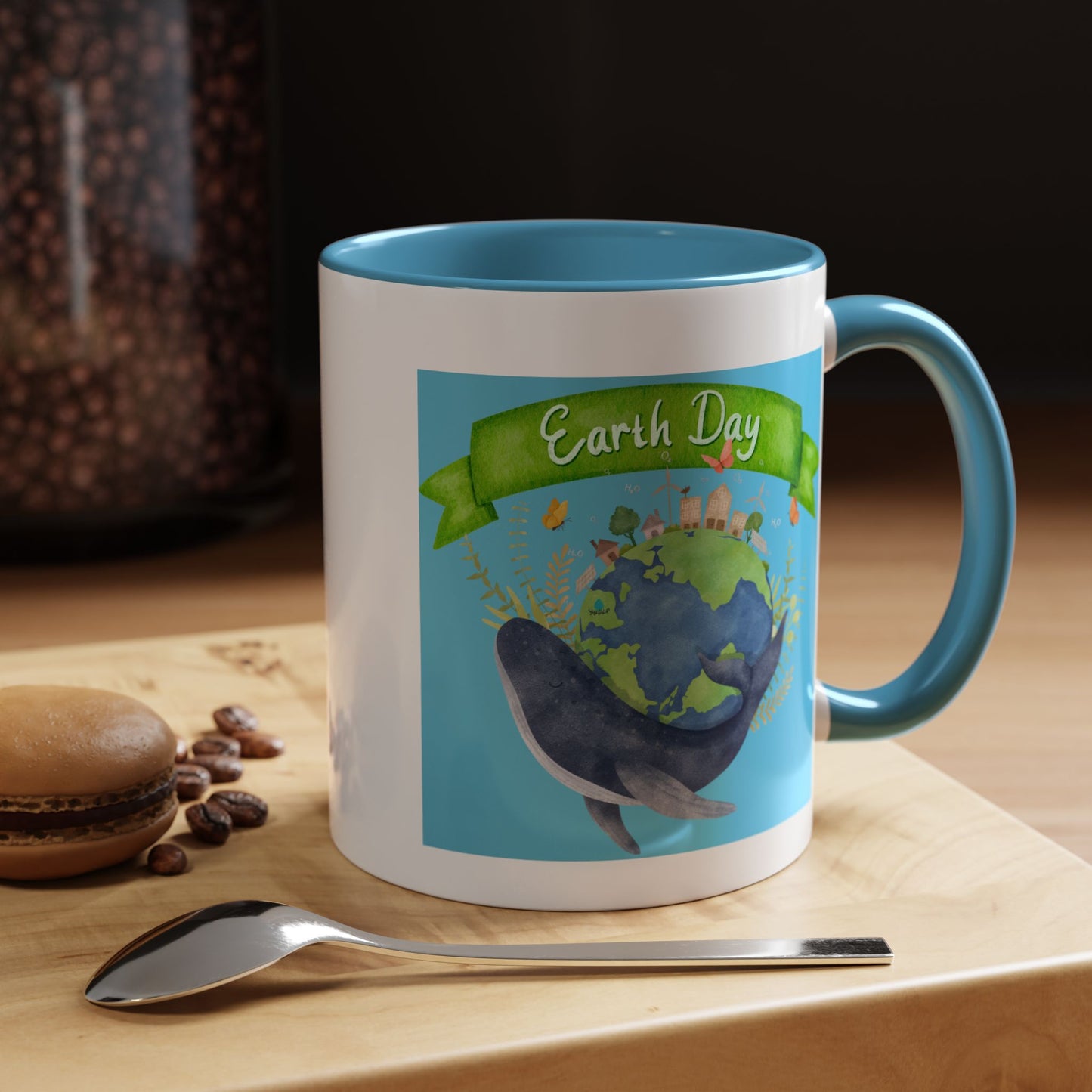 Earth Day Whale Coffee Mug — Eco Accent Mug