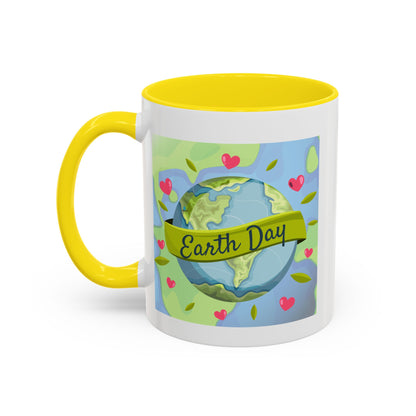 Earth Day Hearts Coffee Mug — Eco Accent Mug