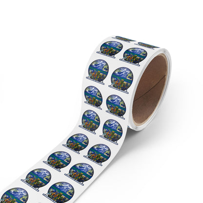 Every Day is Earth Day Stormwater Defenders Square Sticker Roll — "Happy Earth Day" Eco Celebration Labels