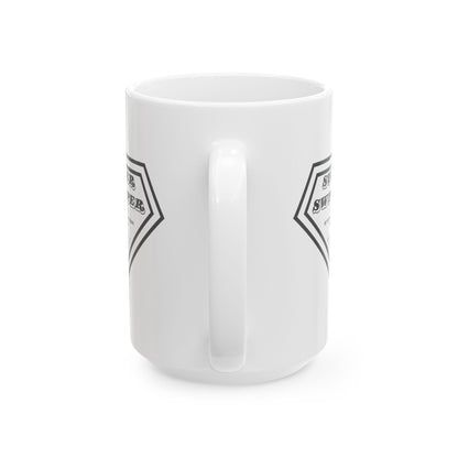SUPER SWPPPER - Classic White Ceramic Mug 15 oz