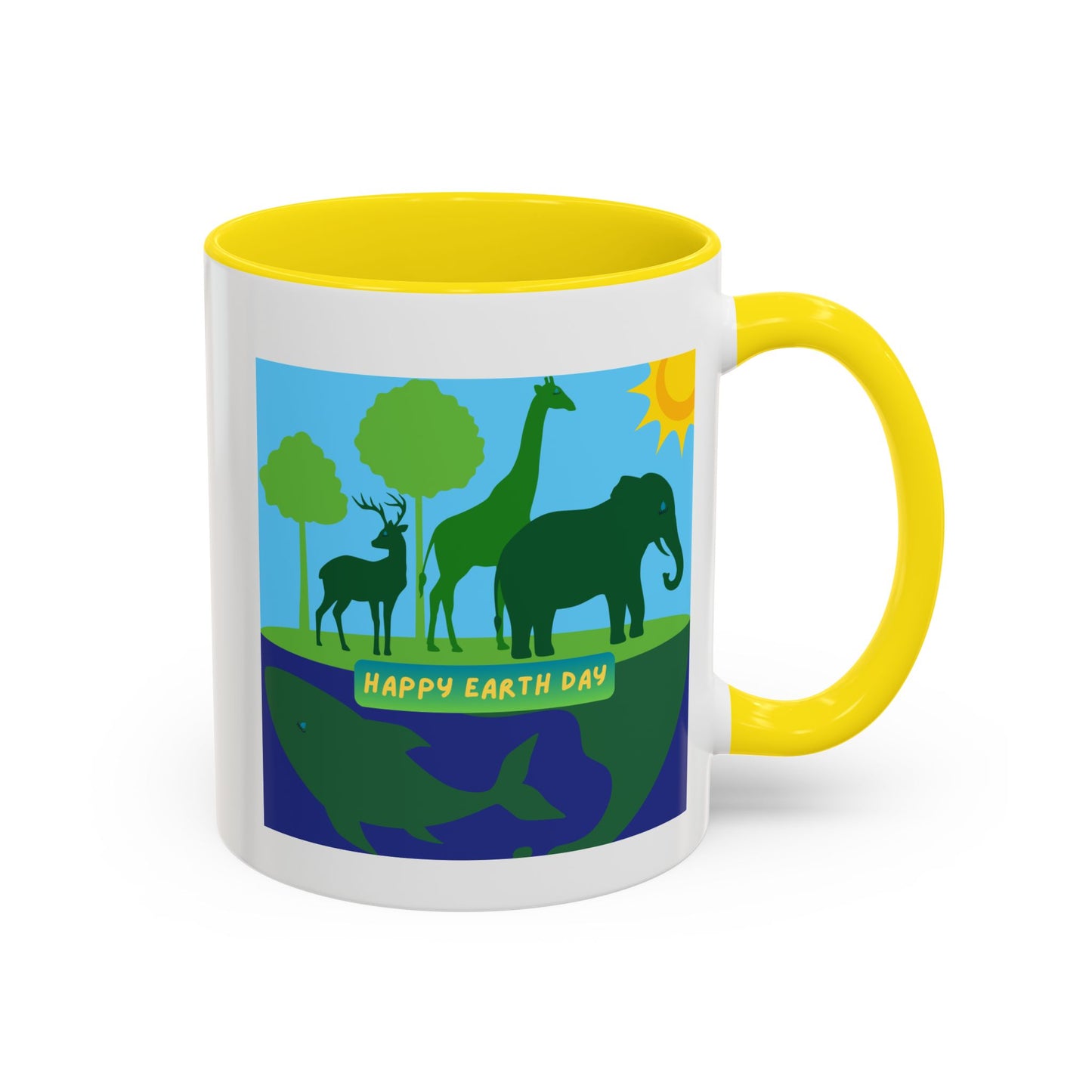 Earth Day Animals Coffee Mug — Eco Accent Mug