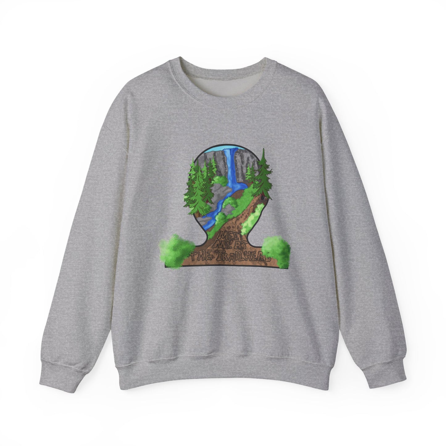 Meet Me at the Trailhead - Nature-Inspired Crewneck Sweatshirt DTG