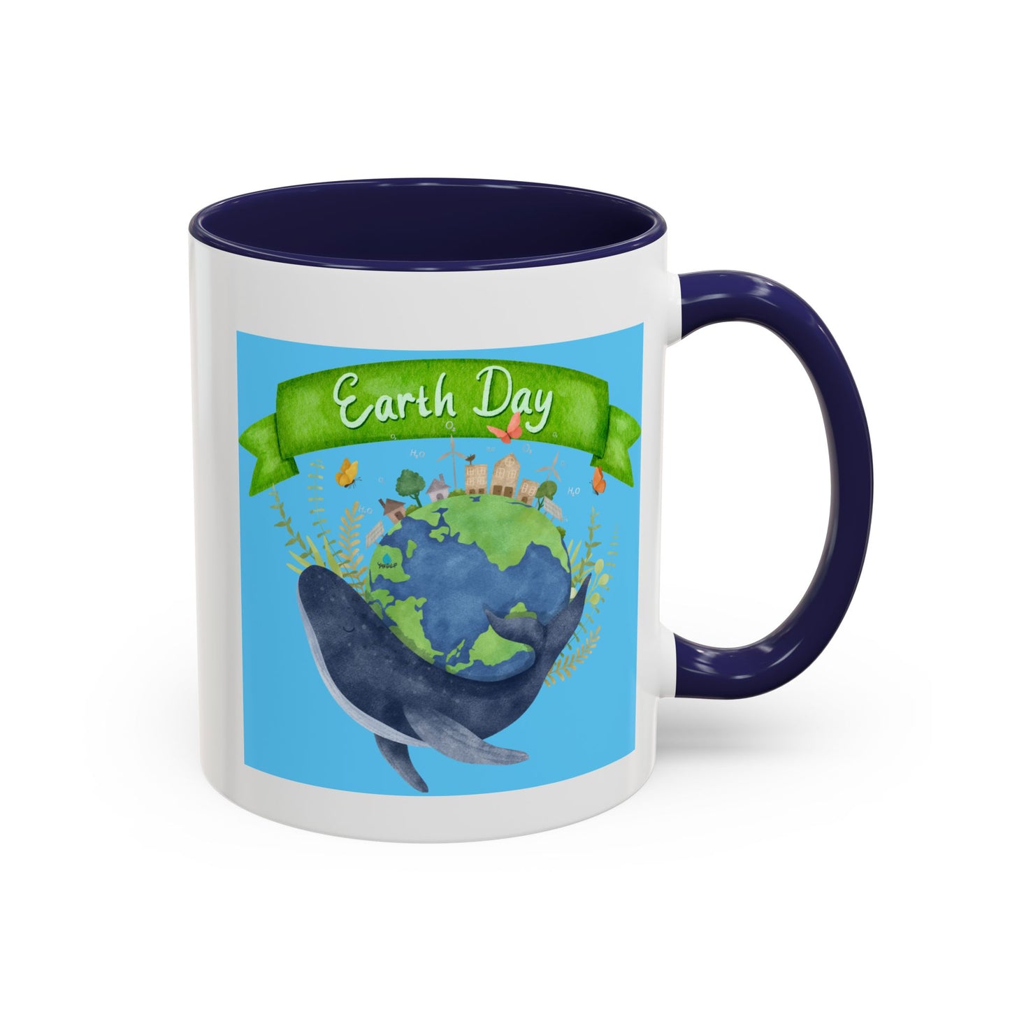 Earth Day Whale Coffee Mug — Eco Accent Mug