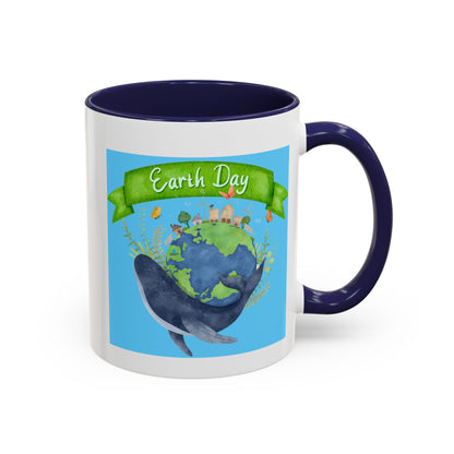 Earth Day Whale Coffee Mug — Eco Accent Mug