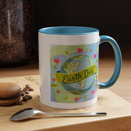 Earth Day Hearts Coffee Mug — Eco Accent Mug