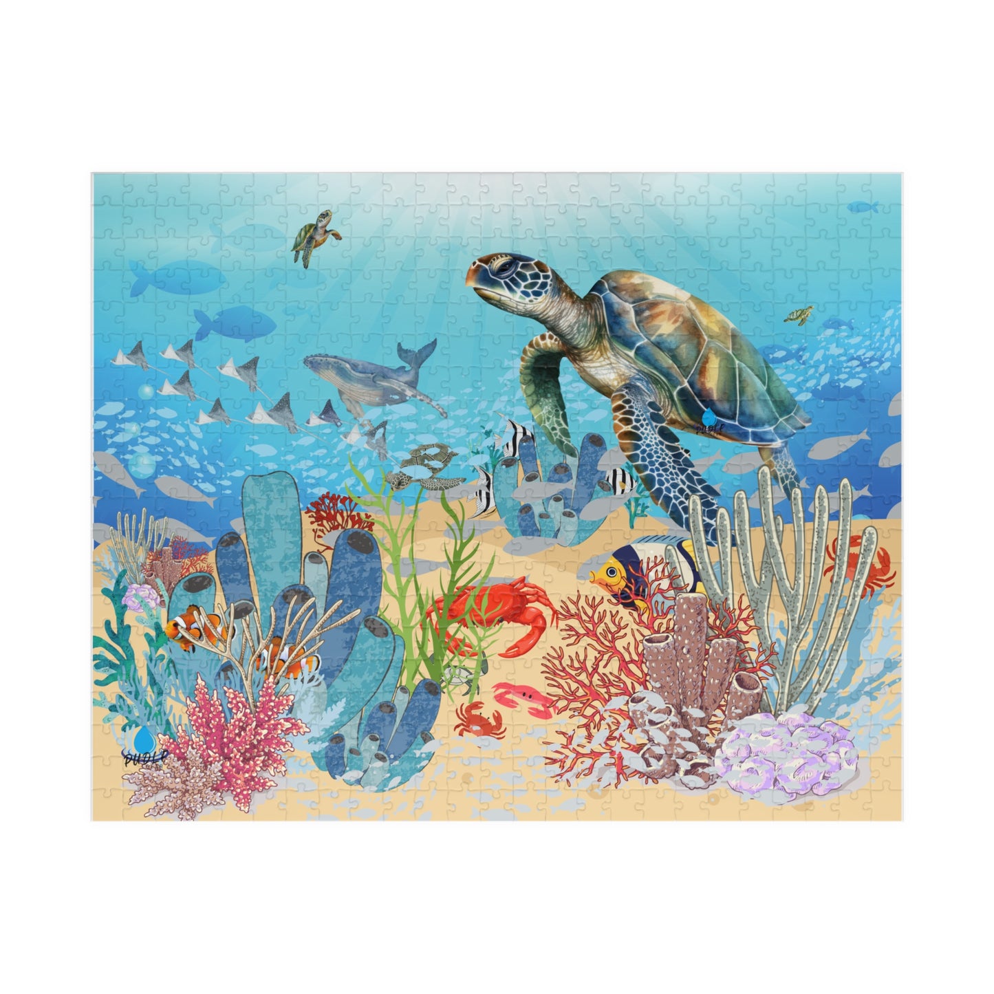 Sea Turtle Reef Jigsaw Puzzle — Ocean Wildlife Puzzle (110, 252, 520 pcs)