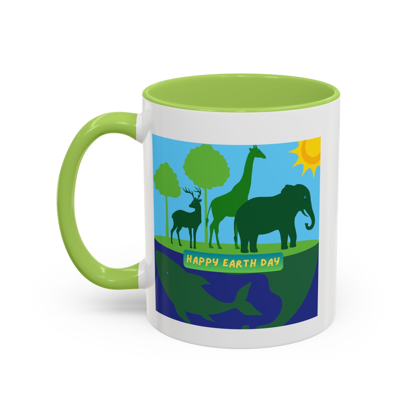 Earth Day Animals Coffee Mug — Eco Accent Mug