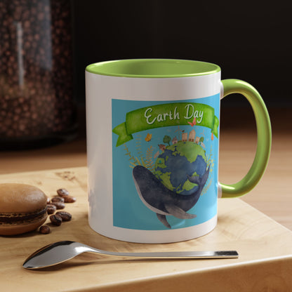 Earth Day Whale Coffee Mug — Eco Accent Mug