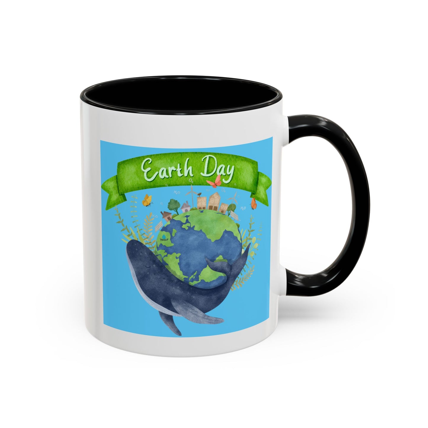 Earth Day Whale Coffee Mug — Eco Accent Mug