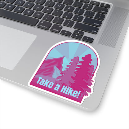 Take a Hike! (pink) - Kiss-Cut Stickers - Perfect for Outdoor Enthusiasts and Nature Lovers