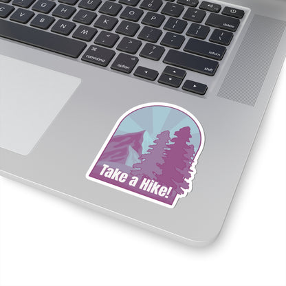 Take a Hike! (purple) - Kiss-Cut Stickers - Perfect for Outdoor Enthusiasts and Nature Lovers