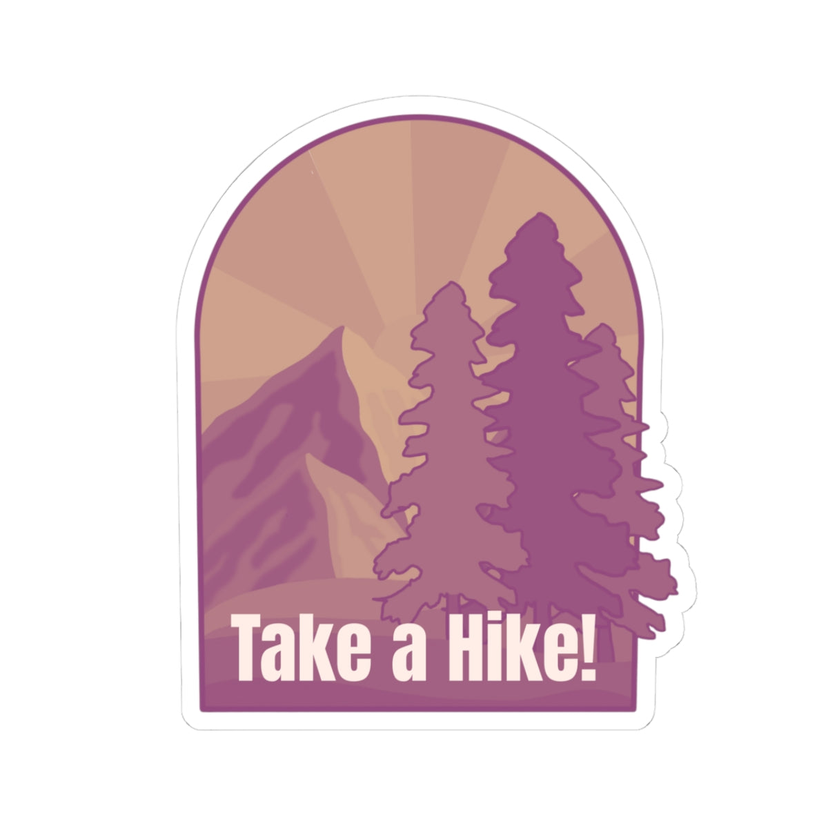 Take a Hike! (sepia) - Kiss-Cut Stickers - Perfect for Outdoor Enthusiasts and Nature Lovers