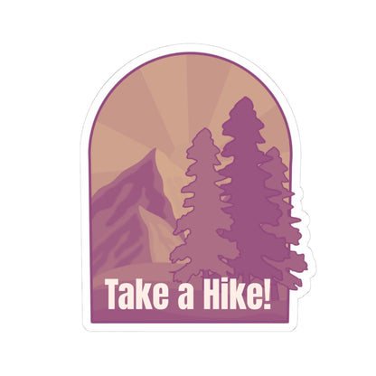 Take a Hike! (sepia) - Kiss-Cut Stickers - Perfect for Outdoor Enthusiasts and Nature Lovers