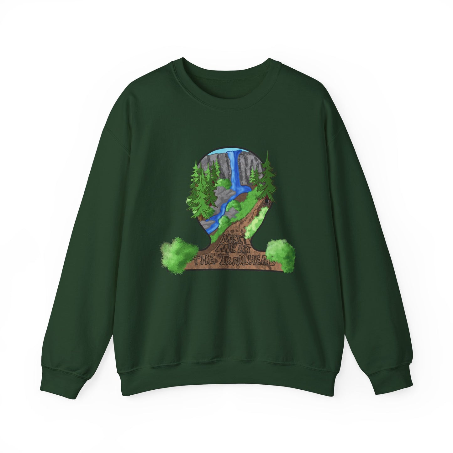 Meet Me at the Trailhead - Nature-Inspired Crewneck Sweatshirt DTG