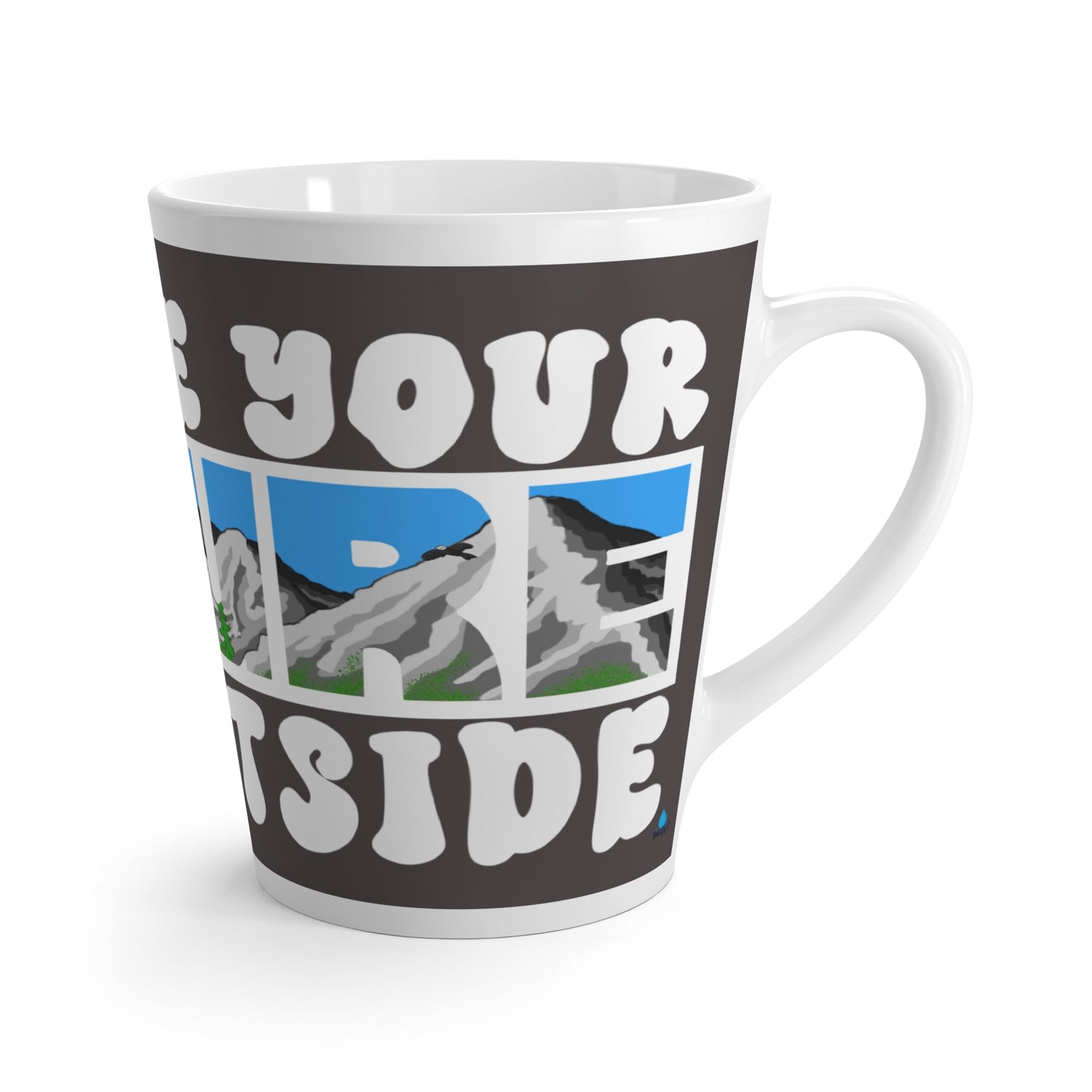 Latte Mug — "Nurture Your Nature" Outdoor Scenic Coffee Cup