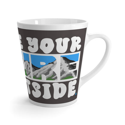 Latte Mug — "Nurture Your Nature" Outdoor Scenic Coffee Cup