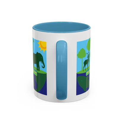 Earth Day Animals Coffee Mug — Eco Accent Mug