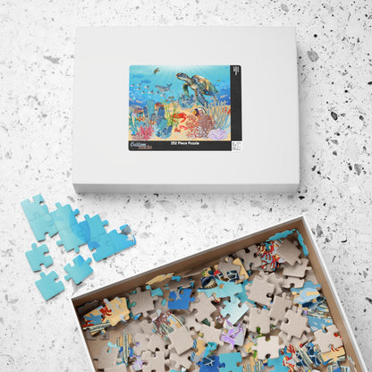 Sea Turtle Reef Jigsaw Puzzle — Ocean Wildlife Puzzle (110, 252, 520 pcs)
