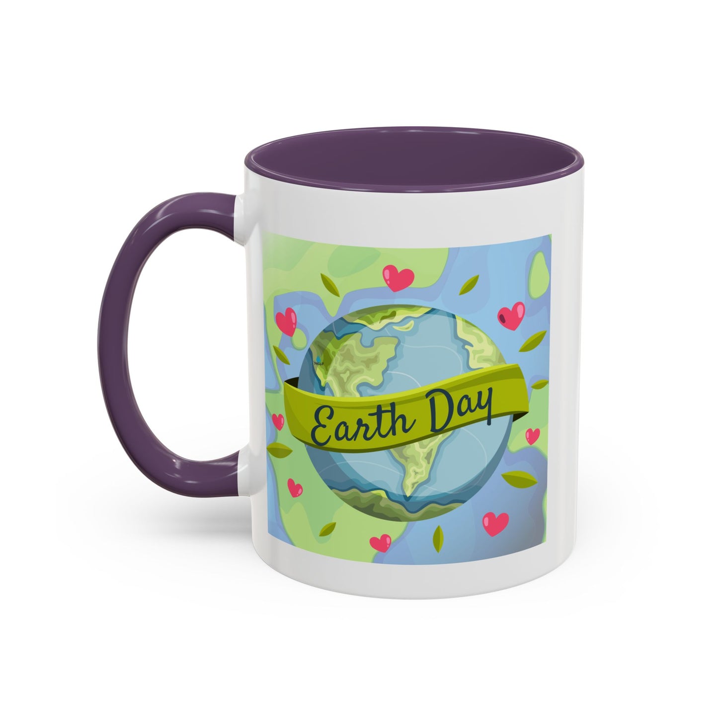 Earth Day Hearts Coffee Mug — Eco Accent Mug