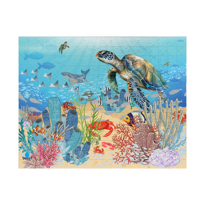 Sea Turtle Reef Jigsaw Puzzle — Ocean Wildlife Puzzle (110, 252, 520 pcs)