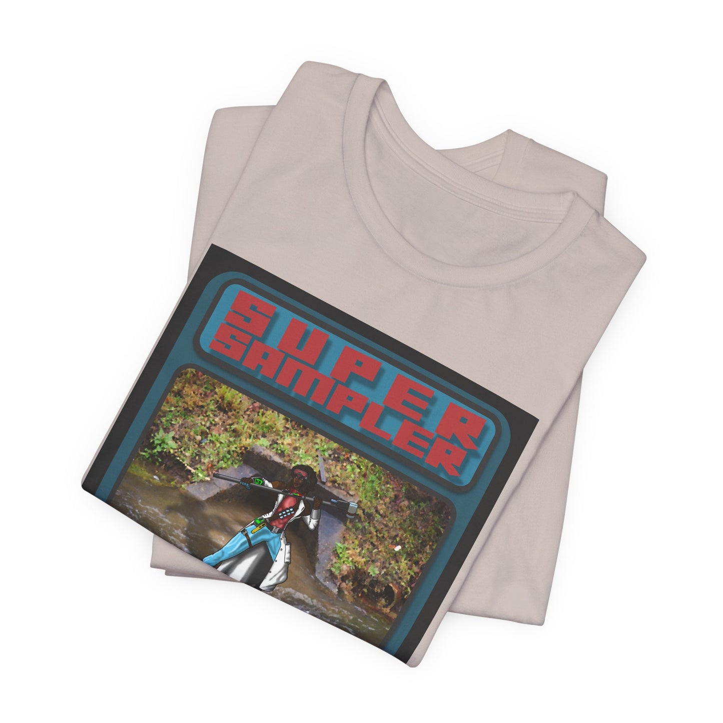Super Sampler Trading Card - Retro Music Festival Unisex Jersey Tee