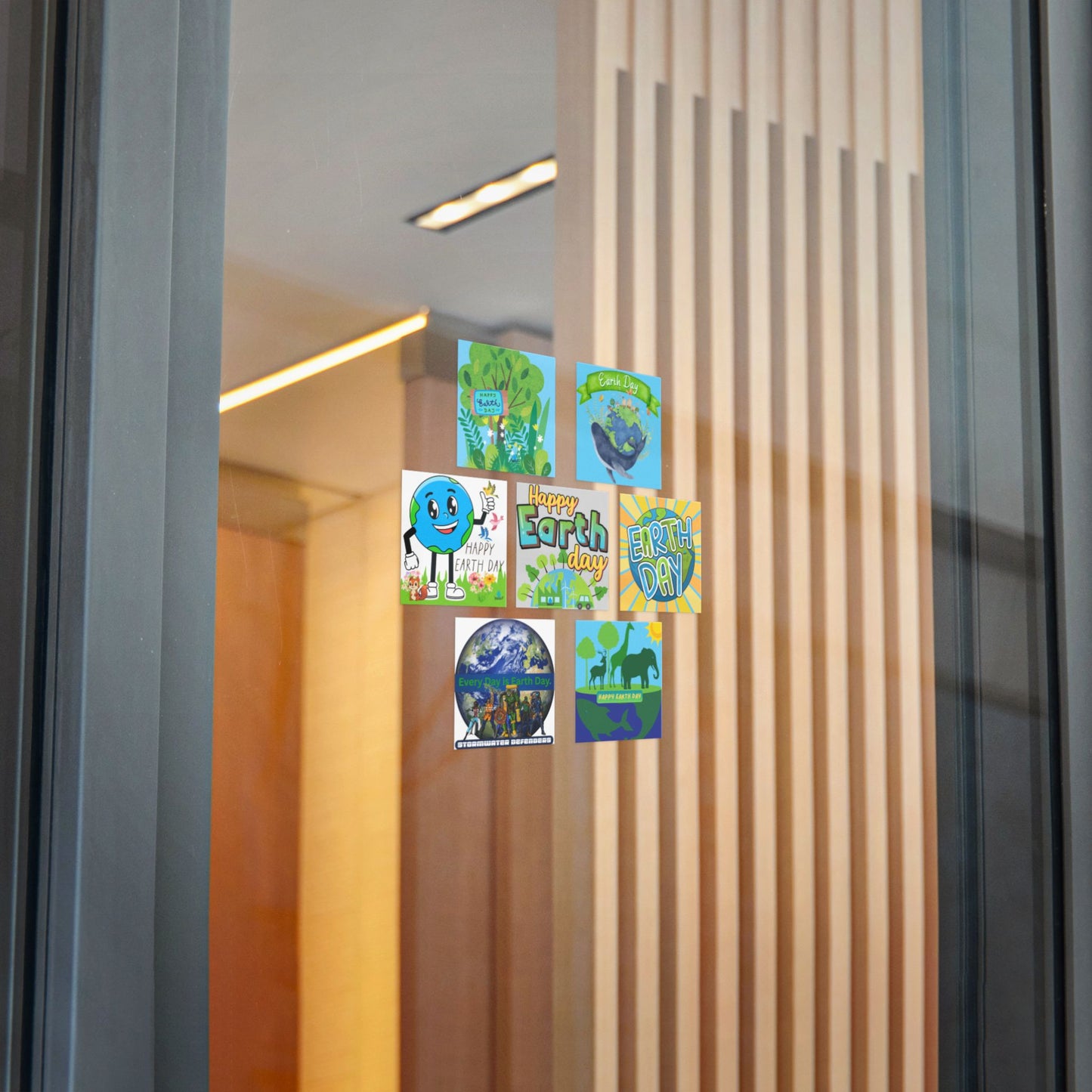 Earth Day Die-Cut Stickers Set - Eco-Friendly Decor