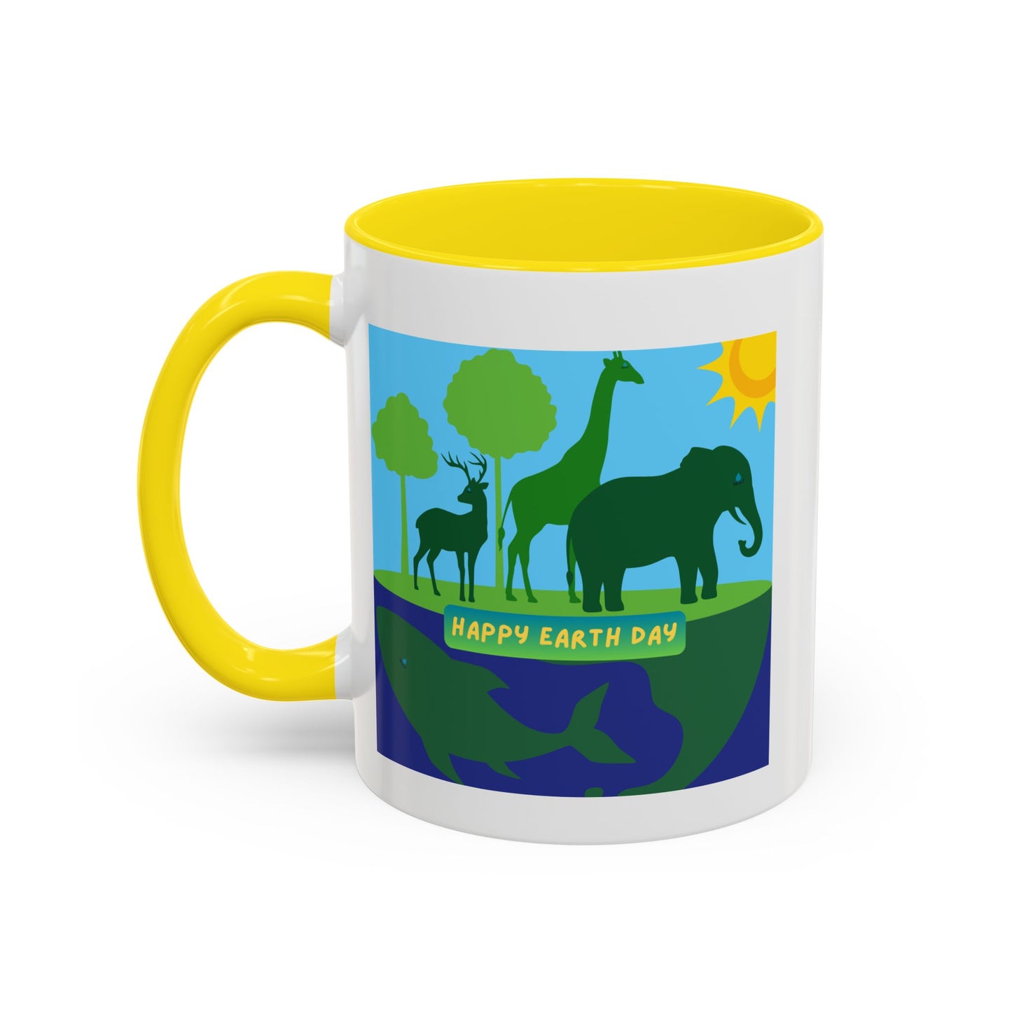 Earth Day Animals Coffee Mug — Eco Accent Mug