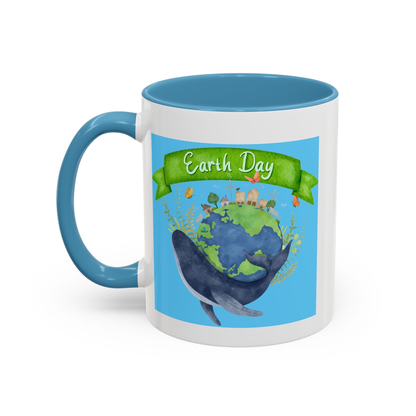 Earth Day Whale Coffee Mug — Eco Accent Mug