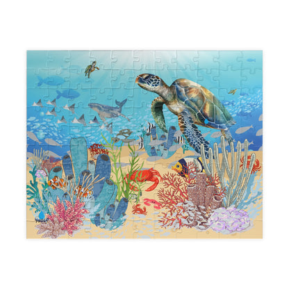 Sea Turtle Reef Jigsaw Puzzle — Ocean Wildlife Puzzle (110, 252, 520 pcs)