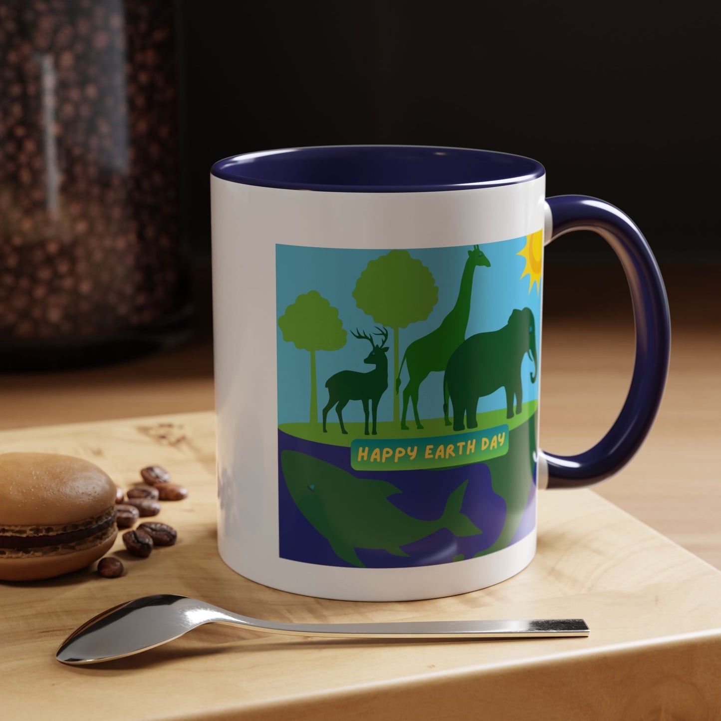 Earth Day Animals Coffee Mug — Eco Accent Mug