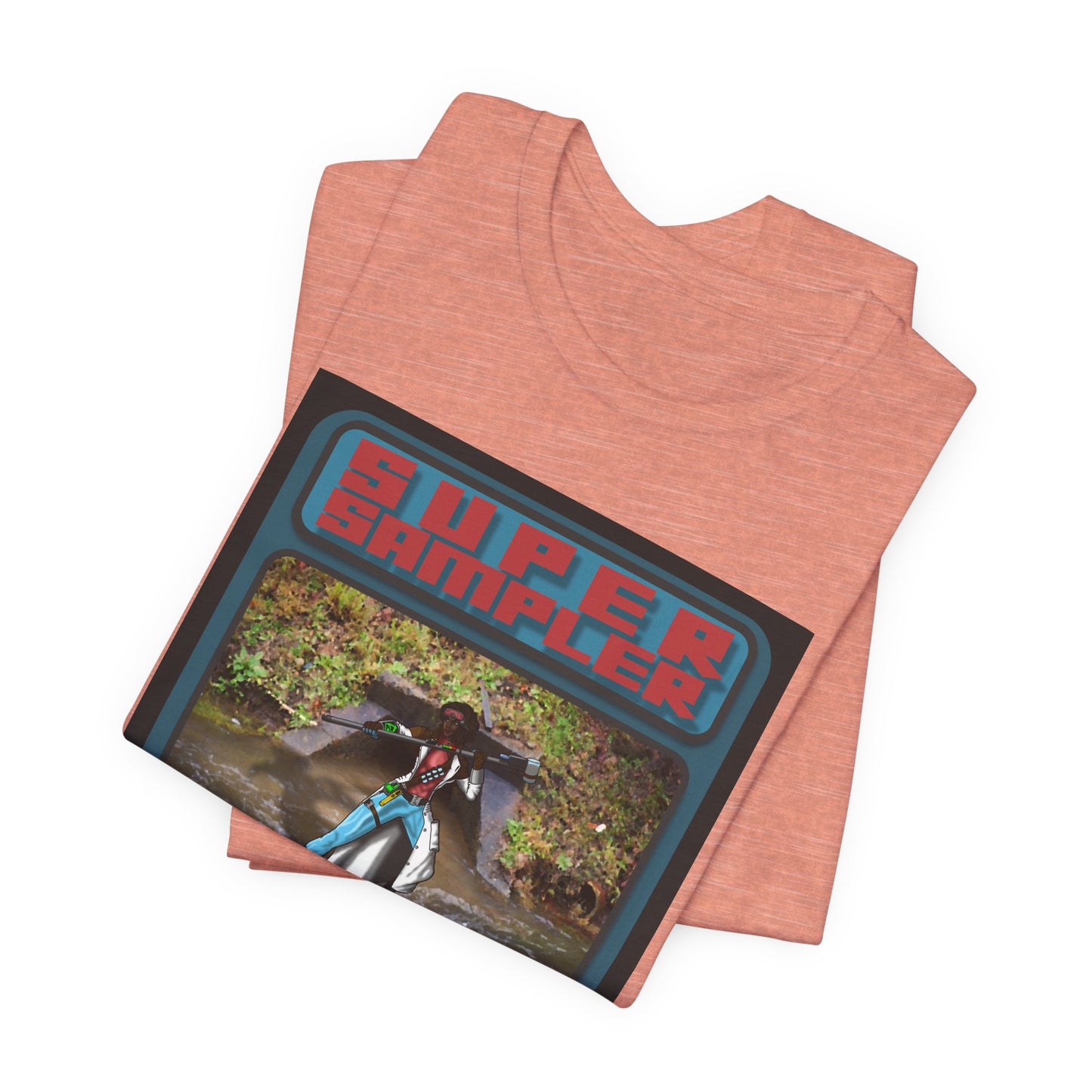 Super Sampler Trading Card - Retro Music Festival Unisex Jersey Tee