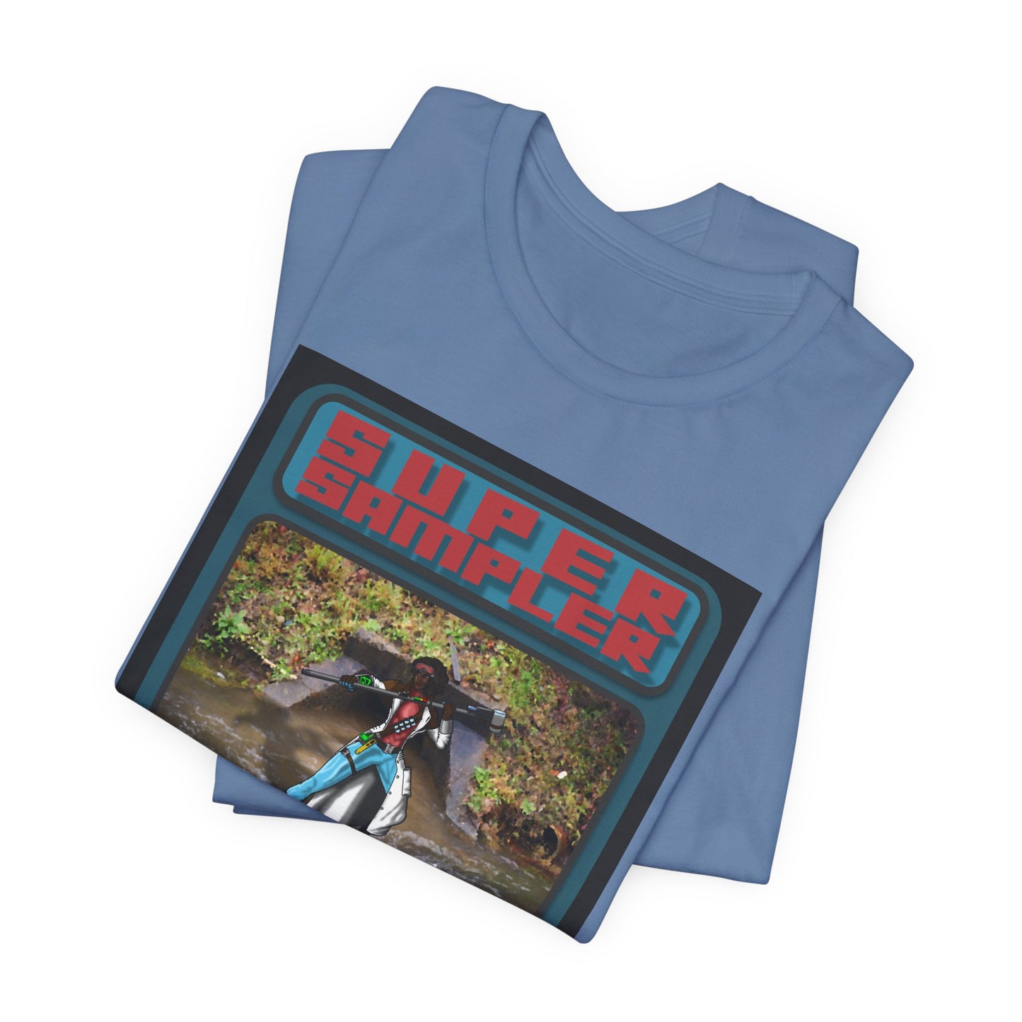 Super Sampler Trading Card - Retro Music Festival Unisex Jersey Tee