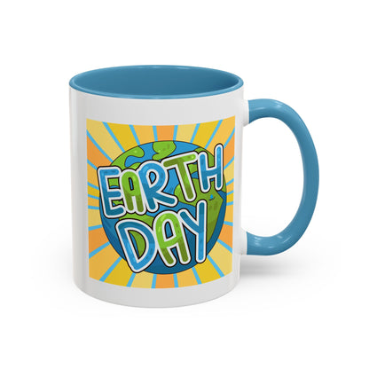 Earth Day Sunburst Coffee Mug — Eco Accent Mug