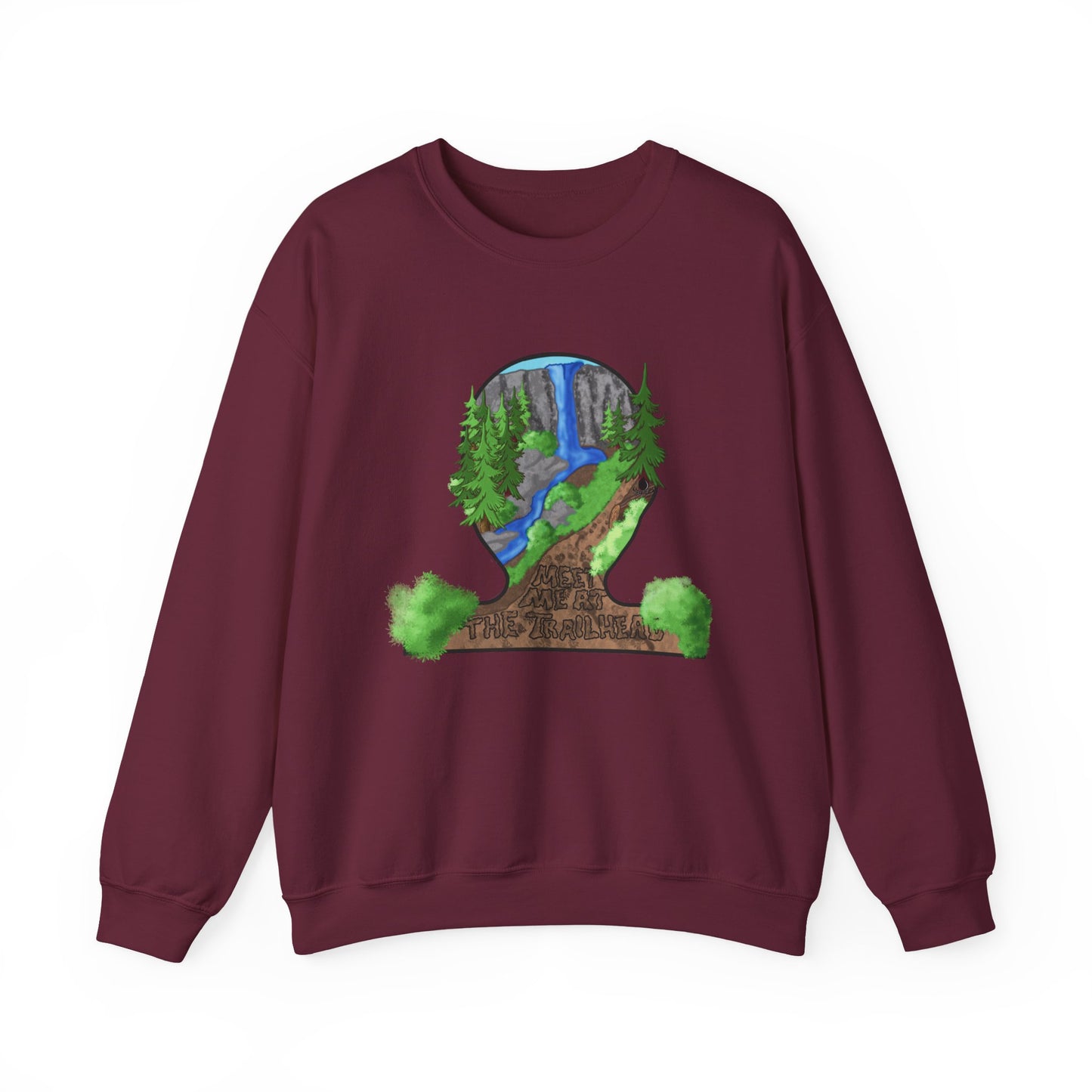 Meet Me at the Trailhead - Nature-Inspired Crewneck Sweatshirt DTG