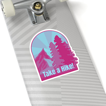 Take a Hike! (pink) - Kiss-Cut Stickers - Perfect for Outdoor Enthusiasts and Nature Lovers