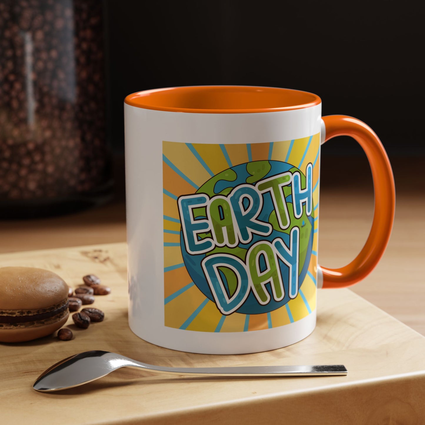 Earth Day Sunburst Coffee Mug — Eco Accent Mug